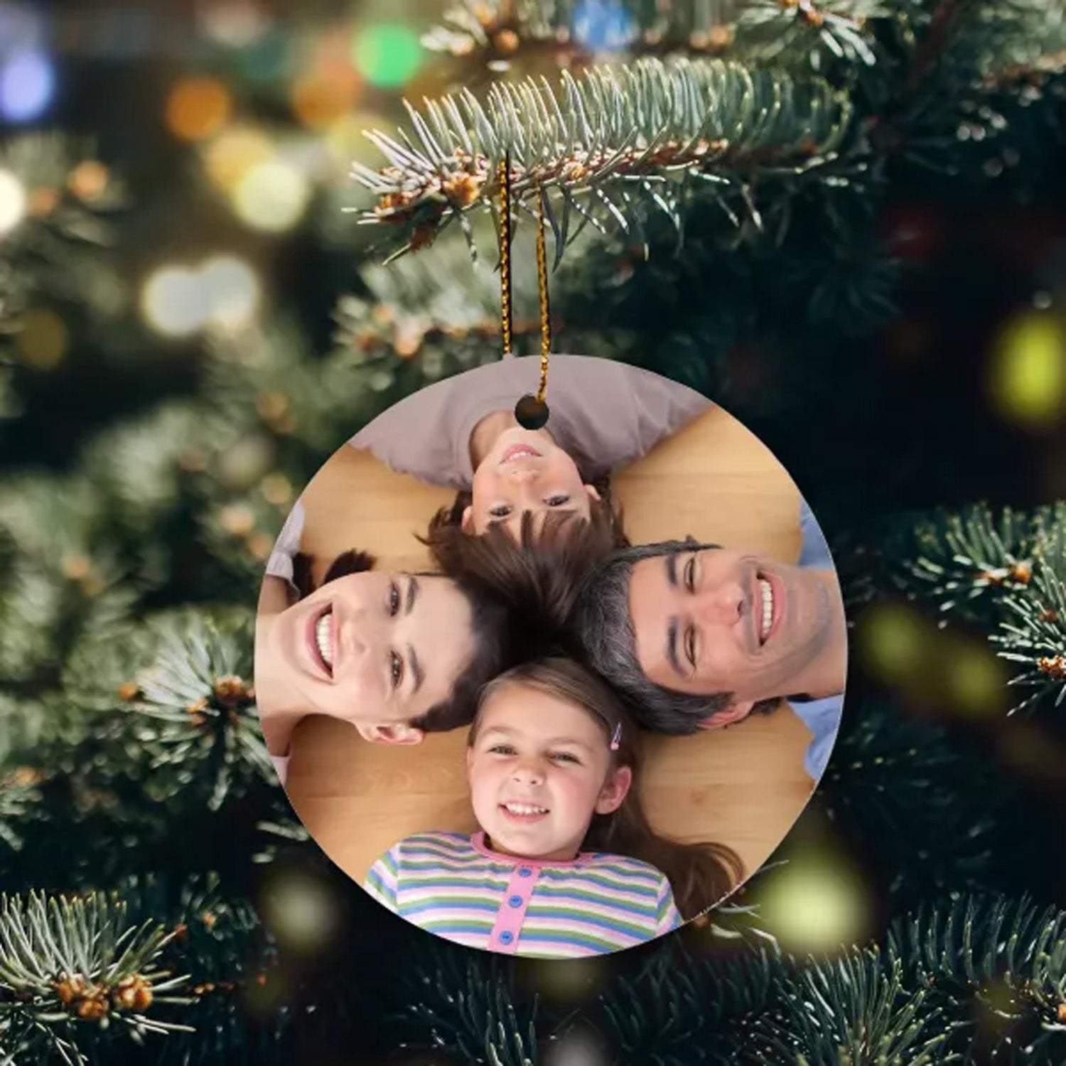 Personalized Wood Photo Ornament - Double Sided - Things Engraved