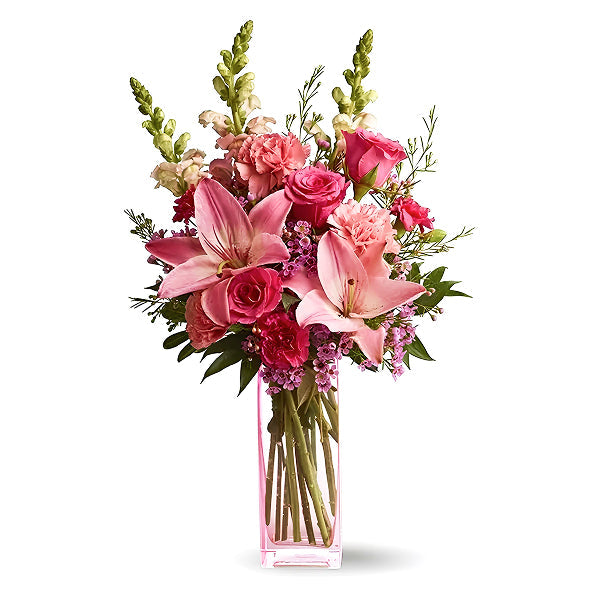pink flowers in a vase