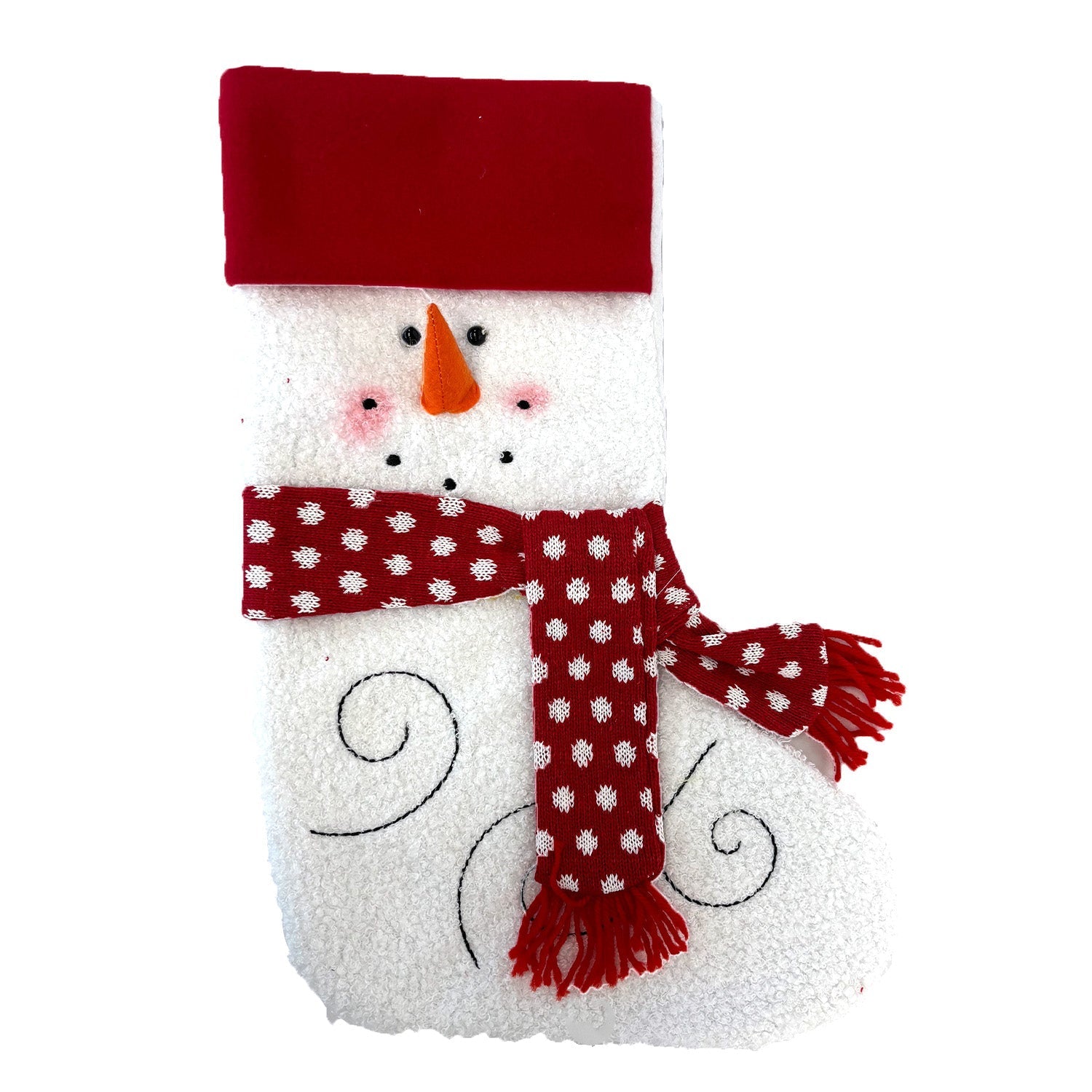 Snowman Plush Face Stocking - Things Engraved
