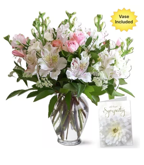 sympathy flower arrangement